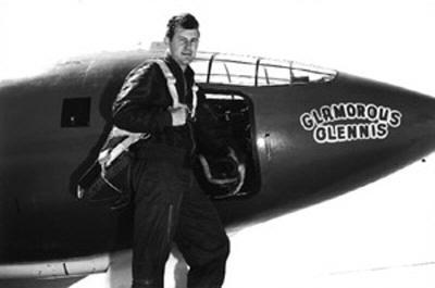 Chuck Yeager and the X-1 research plane that broke the sound barrier.